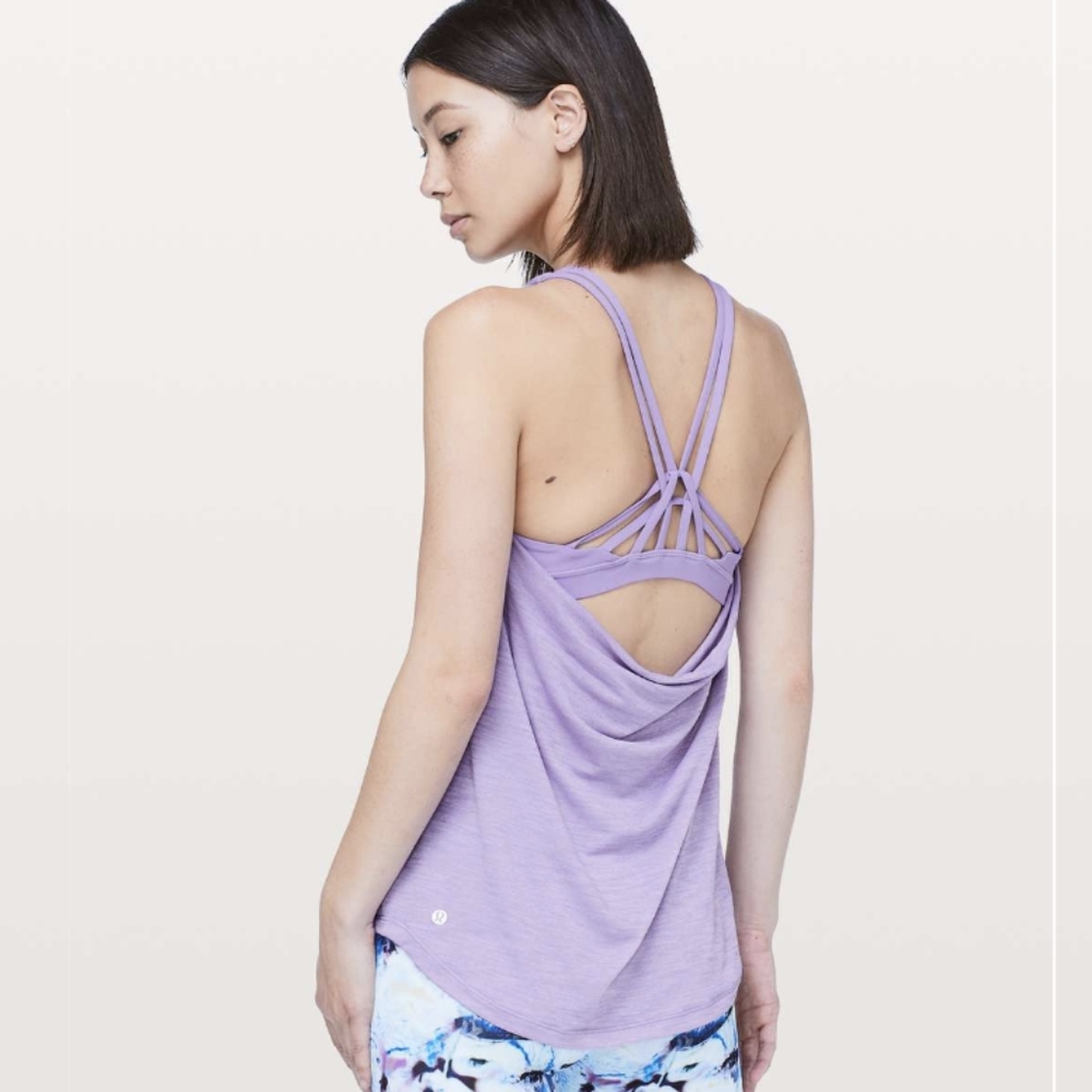 Lululemon Moment To Movement 2-In-1 Tank Heathered Enchanted Iris